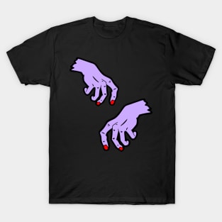 Zombie hands purple T-Shirt
